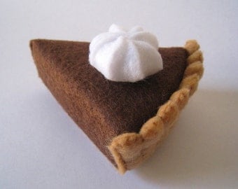 Felt Food Chocolate pie set eco friendly childrens pretend felt play food for kids toy kitchen