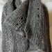 Clearance Sale - Grey Alpaca Hand Knit Lacy Scarf - was 52.00 / Now 40.00