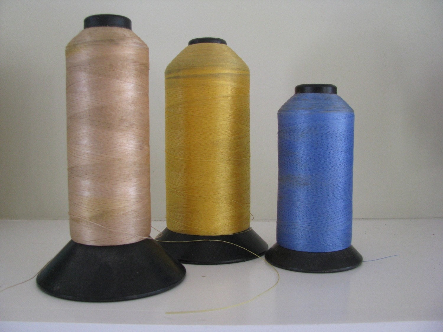 3 Large Spools Of Vintage Thread