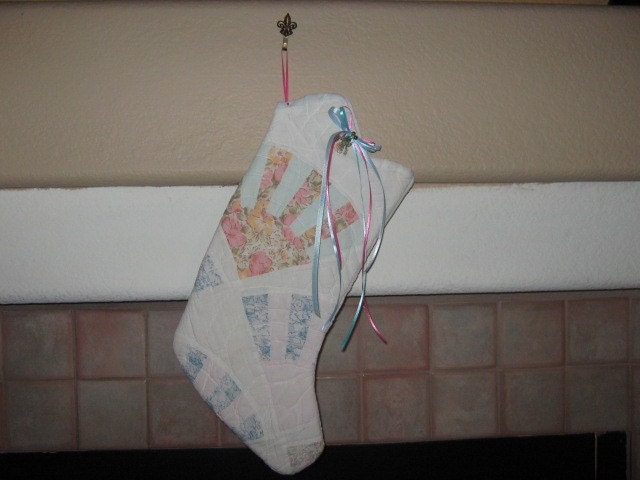 Handmade Christmas Stocking Quilted