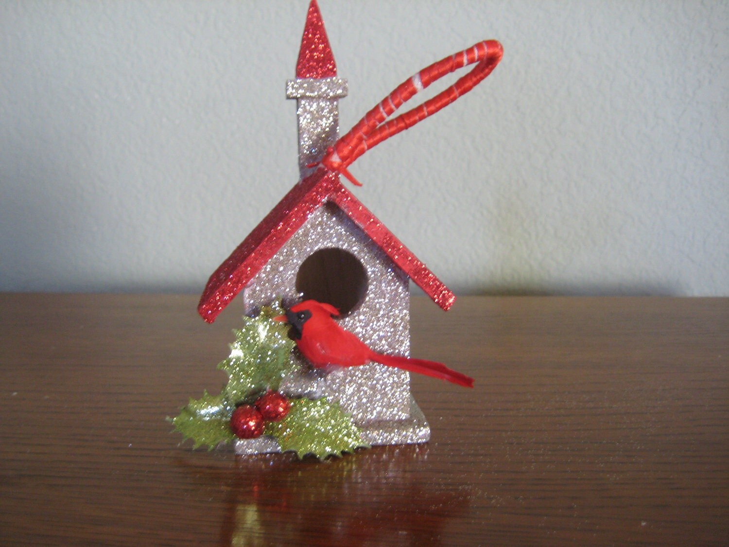 Cardinal Birdhouse Ornament