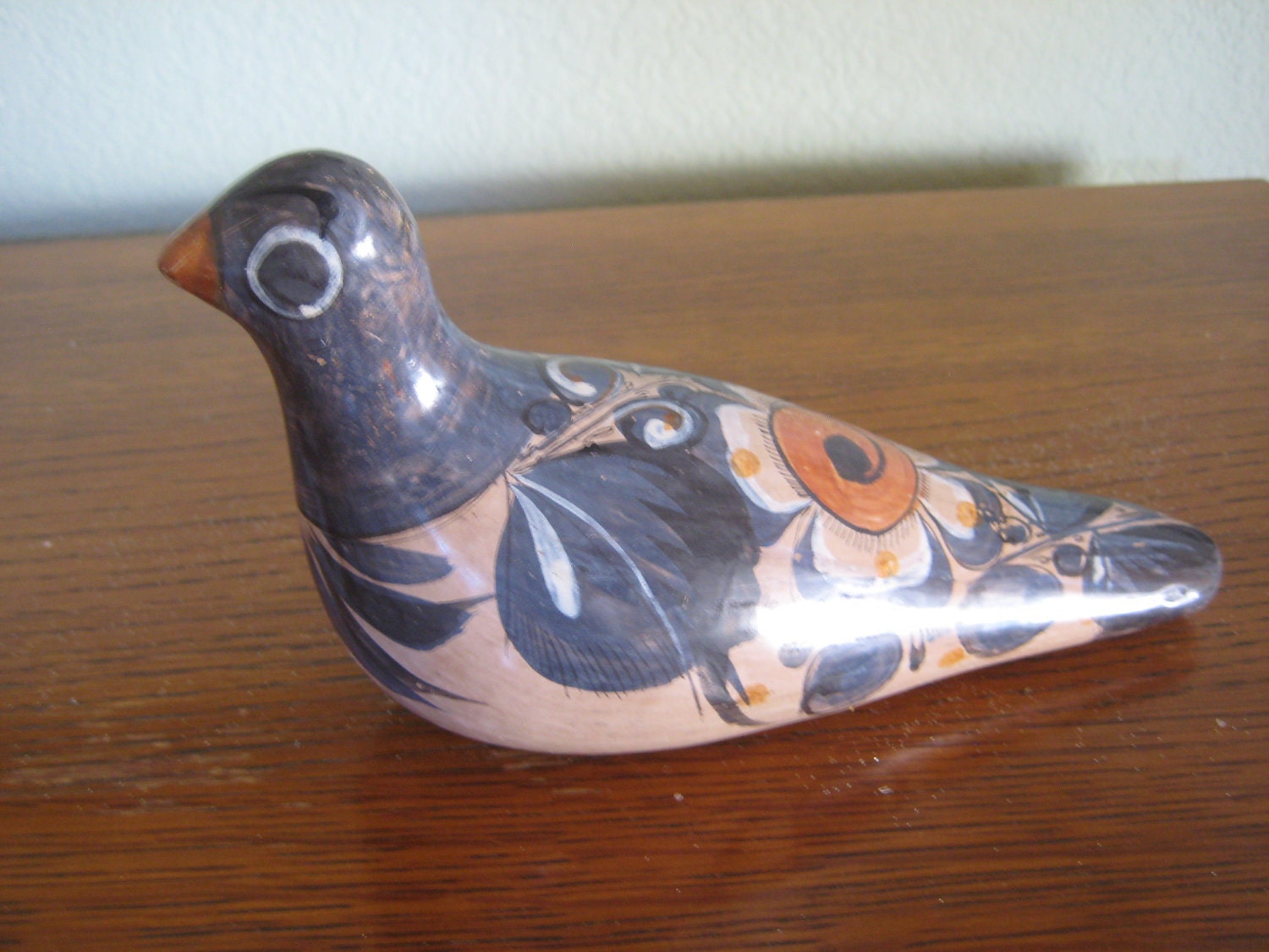 Hand Made Tonala Mexican Pottery Bird