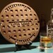 Man Cave Typography Sewer Cover. A personalized wood carved, Housewarming, Groomsman gag Gift