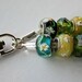 Beaded Keychain with Pandora Style Glass Beads.