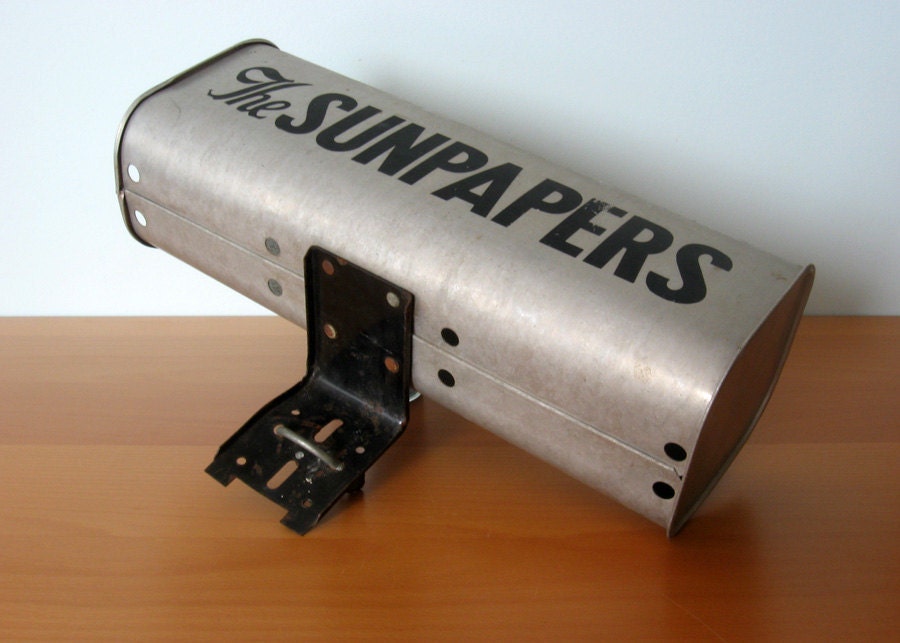 Vintage Sunpapers Newspaper Tube