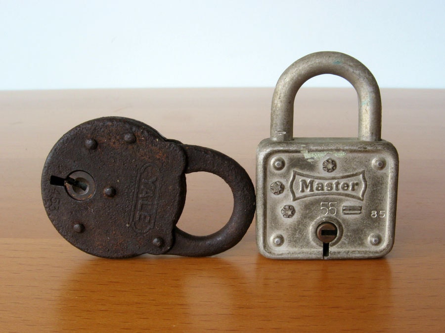Vintage Padlocks Industrial Rustic Decor