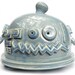 Light Blue Ceramic Robot Coin Bank