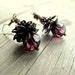 RESERVED Swarovski Element Dangle Victorian Antique Brass Amethyst Purple