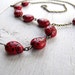 Ladybug Necklace: Antique Brass with Red Czech Glass