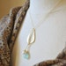Gold Modern Eternity Ring Necklace with Freshwater Pearl and Blue Chalcedony Fringe- Unique Bridesmaid Gifts, Elegant Chic