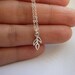 Tiny leaf charm necklace in silver-small silver leaf necklace-leaf charm necklace in silver-sprout charm necklace-sweet gift