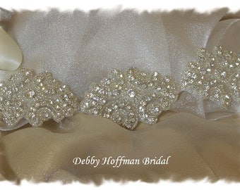 Bridal Headband, Rhinestone Crystal Bridal Halo Headband, Jeweled Wedding Headband, Bridal Head Piece, Wedding Hair Piece, No. 1171HB3