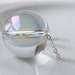 50% OFF SALE! Glass Bead Necklace. Galaxy Necklace Aurora Borealis Glass. Silver necklace. Saturn's Moon Titan. Simple Necklace