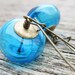 Cobalt Glass Earrings. Antiqued Brass and Blue Artisan Glass Drop Earrings. Monaco Blue Earrings. Something Blue. Glass jewelry.