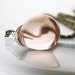 Rose Necklace. Pink Glass jewelry. Soft Rose Czech glass Wire Wrapped Necklace. Sterling Silver & Antiqued Brass.