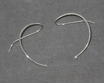 Sterling Silver Curve Earrings