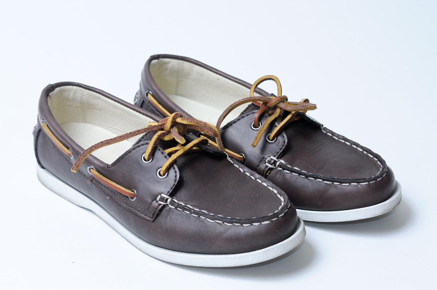 Vintage Vegan Croft & Barrow Brown and Tan Boat Shoes