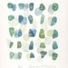 Original painting, Sea glass Beach finds abstract painting, original watercolor, blue aqua green