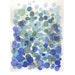 Bubbles original painting blue original watercolor celestial ultramarine turquoise dots abstract painting