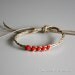 Red beaded Hemp fortune bracelet