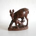SALE Carved Doe and Faun