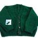 Childs sweater. Boys sweater. Buttoned cardigan, toddler. Kelly green. Cardigan. Machine washable. Warm 20-22"