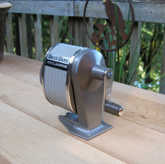 Retro Berol Giant Crank Pencil Sharpener
