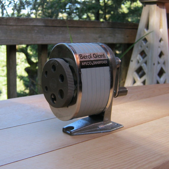Retro Berol Giant Crank Pencil Sharpener