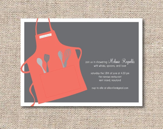 Items Similar To Bridal Shower Kitchen Shower Invitations On Etsy   Il 570xN.271351081 