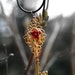 Golden Celtic Rose Key Necklace