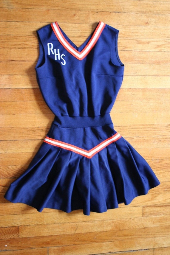 VINTAGE CHEERLEADER uniform minidress 70's sport costume