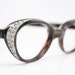 Brown cat eye glasses rhinestone vintage cateye frames