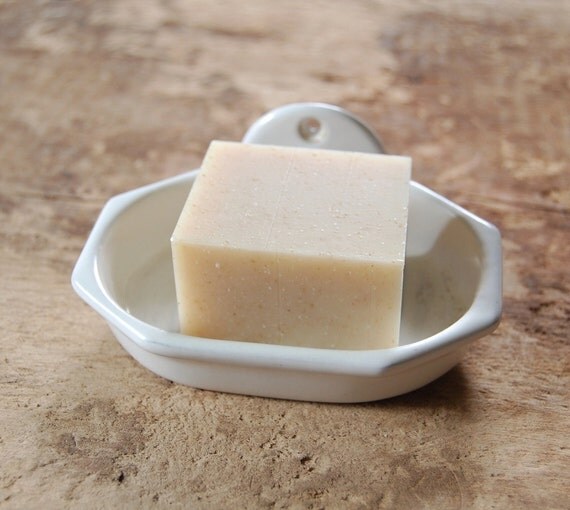 Antique Cast Iron WallMount Soap Dish... with Lavender