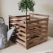 Rustic Antique Wood Egg Crate