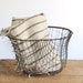 Antique Wire Egg Basket - Primitive Crinkled Wire