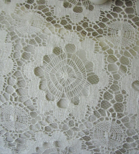 50's Crochet Lace Wedding Dress // Vintage 1950's