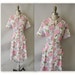 50's Floral Print Dress // Vintage 1950's Floral Print Garden Party Mad Men House Dress L