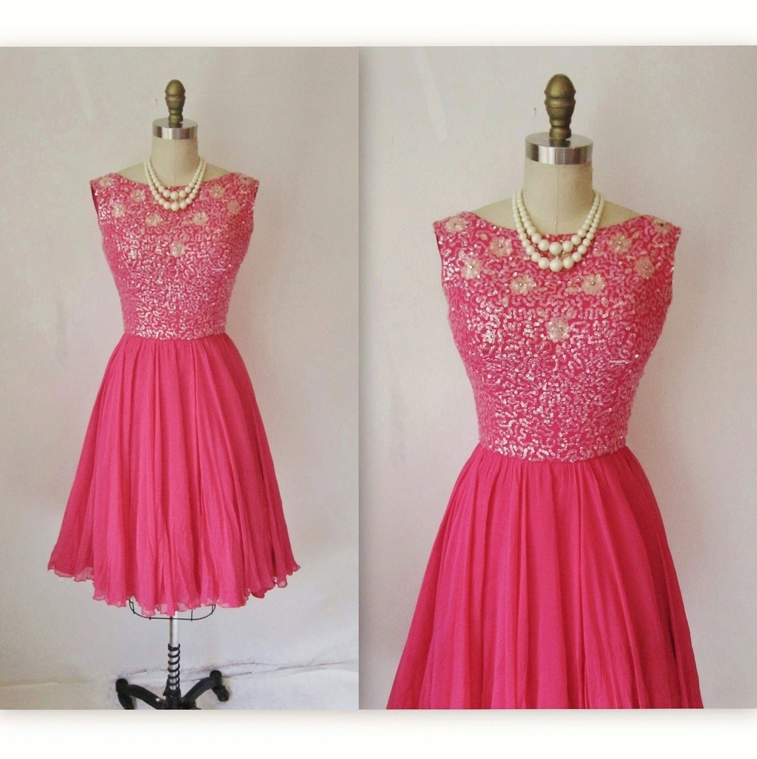 Vintage Chiffon Cocktail Dresses