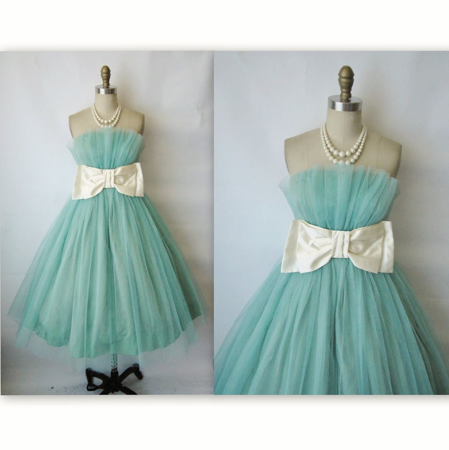 50 S Prom Dress Vintage 1950 S Tiffany Blue Tulle   Il Fullxfull.311412739 