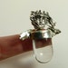 Angel Marybeth Believes She Can Fly - Art Jewelry Pendant - Repurposed Sterling, A Clear Crystal And PMC - 723