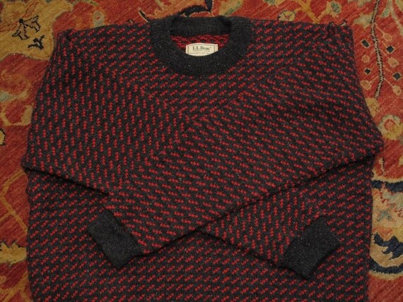 mens vintage LL Bean speckled sweater.