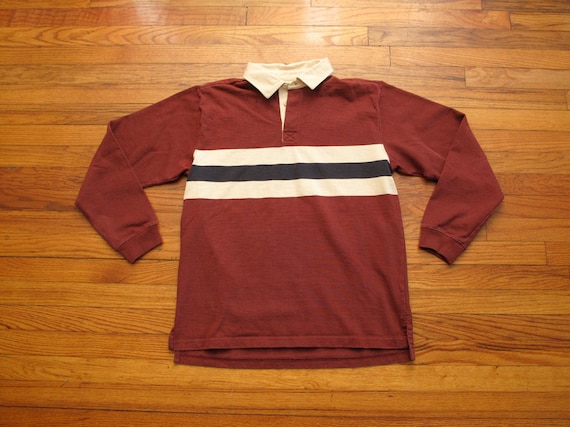 mens vintage LL bean rugby shirt by countylinegeneral on Etsy