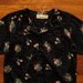 women's vintage floral & polka dot blouse.