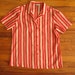 women's vintage striped short sleeve blouse.