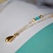 Gold Drop Turquoise Necklace