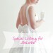 Reserved for JDeLorbe - Low Back White Bridal Satin Dress