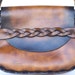 Large boho 60's hand made hippie braided leather shoulder bag purse, simple and elegant