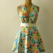SEXY Halter Full Style Marilyn Apron FABULOUS Pear Print