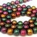 Multicolor freshwater pearls, 5mm, deep hues, 16 inches