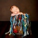 Mini Fringe Photo Prop (Use as Scarf OR Baby Blanket), Thick, Chunky, Bulky Yarns. Colorful 'Fattie Fringe O Rama' Newborn Photography Prop